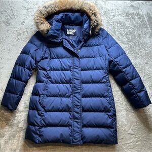 Lands' End Dark Blue Quilted Jacket